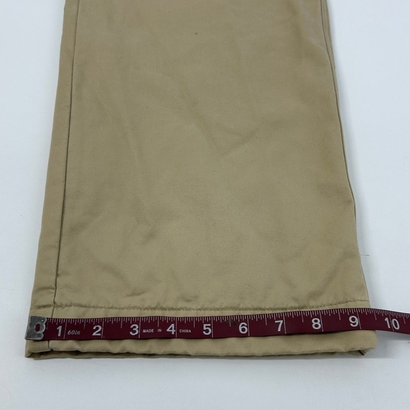 L.L. Bean Flannel Lined Chino Pants Men's 38x30 Khaki Buffalo Plaid Standard Fit - Picture 10 of 11